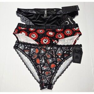 NWT Killstar Panties Lot 3XL Gothic Velvet Gnomies Into The Gloom Plus Size 3 Pk